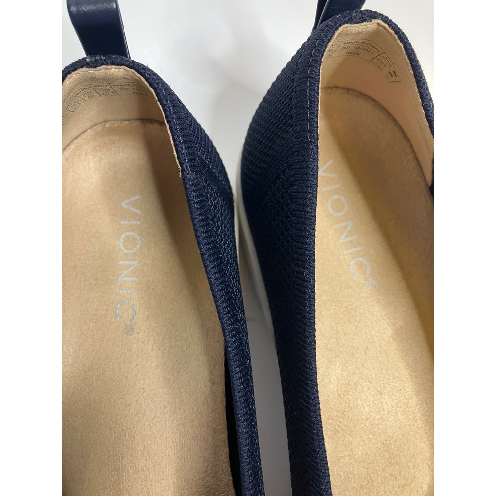 Vionic uptown summer knit navy blue flats arch support casual women's size 9 - Picture 4 of 8